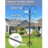 AnBaiMei Outdoor Double Shepherds Hook with 5 Prong Base, 92