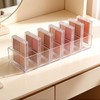 DYMSUP 6-Compartment Clear Acrylic Organizer with Detachable Dividers, Eyeshadow Palette