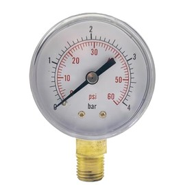 PAOSDKSUI Pressure Gauge190058 0-60 PSI Replacement Hayward and Jandy Swimming Pool Filters for Spa and Aquarium, Bottom Mount 1/4-Inch Pipe Thread