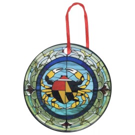 Gulf Coast Laser Graphics Maryland Crab Holographic Stained Glass Design Ornament