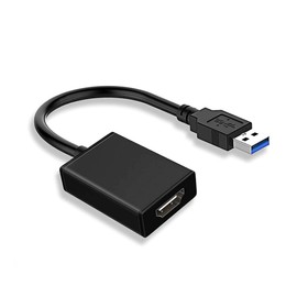 OSALADI USB to Adapter Video Converter for Pc and Laptop Multi-Screen Support Easy Installation for Projector and Black
