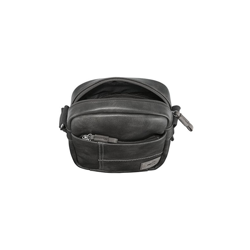 camel active Laos Herren Umhängetasche Crossbody Bag Klein Schwarz