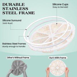 AOTASO Silicone Scone Pan with Metal Reinforced Frame, 8-Cavity Non-Stick Food-Grade Mini Scone Pans for Baking, BPA free