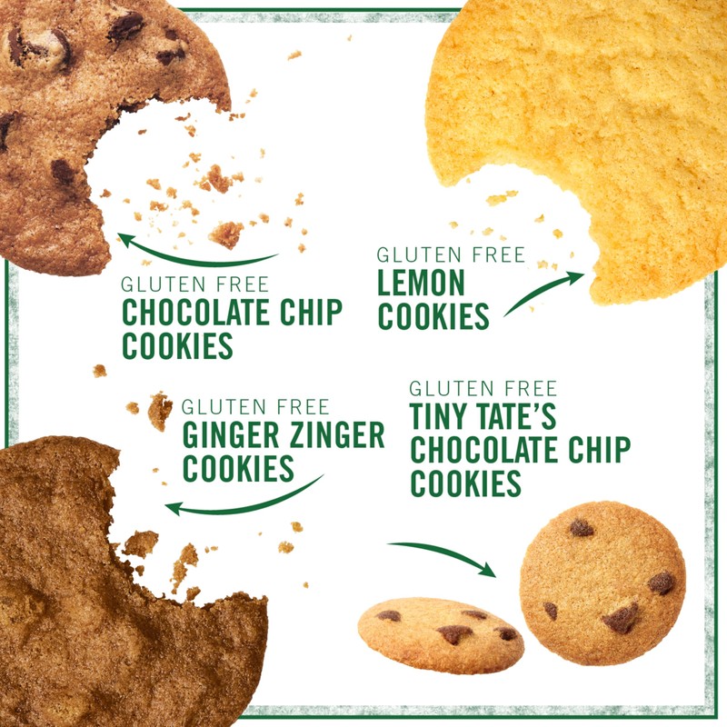 Tate's Bake Shop Gluten Free Cookies Variety Pack, Lemon, Ginger