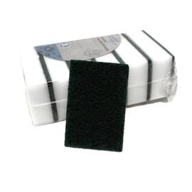 LYLAC Magic Eraser Cleaning Sponge Set, 6 Pack, White with Grey Stripes