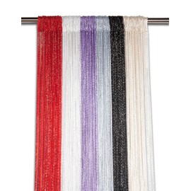 John Aird Jazz Glitter String Curtain Panel (Cream)