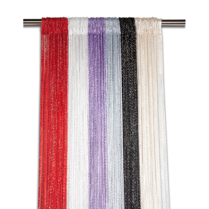 John Aird Jazz Glitter String Curtain Panel (Cream)