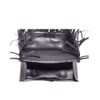 Black Motorcycle Tool Bag With Braid, Fringes & Concho-12-Inch