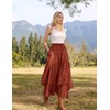 Scarlet Darkness Long Skirts for Women Renaissance Costume Pirate Maxi