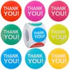 Anwyll Thank You Stickers,Thank You Stickers for Packaging,500Pcs 1.5Inch Thank You Stickers for Small Business,8 Design Thank You Seals Labels Stickers for Envelope Gift Wrap Birthday Party Favors