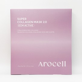 Arocell Super Collagen Mask 2.0 ECM Active 4 sheets 1 / 아로셀 슈퍼 콜라겐 마스크 2.0 이씨엠 액티브 4매 1개
