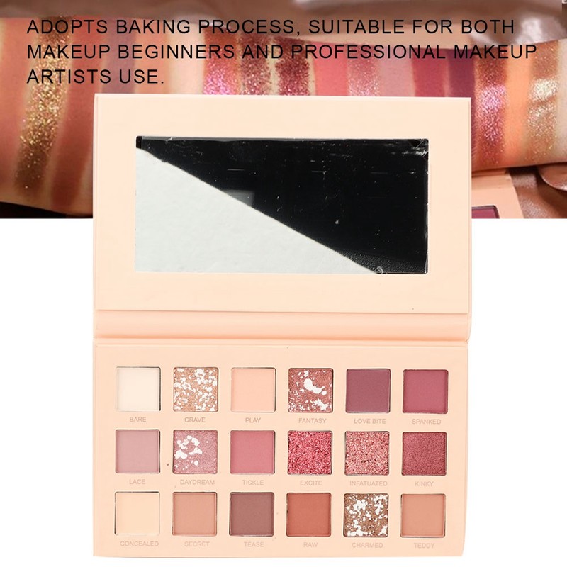18 Colors Shiny Eyeshadow Palette Long Lasting Pearlescent Matte Eyeshadow