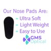 GMS Optical Soft Foam Self-Adhesive Nose Pads for Glasses, Sunglasses,