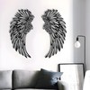 1 Pair Angel Wings Metal Mural Wall Sculpture Decor for