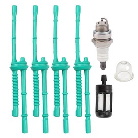Powtol 4140 358 7702 Fuel Line Kit for STIHL FS55 FS38 FS45 FS46 FS55R FS90 FS90R KM55R KM110R HT101 HL45 MM55 FS100 FS110 FS130 Trimmer Weed Eater Fuel Lines with Fuel Filter Primer Bulb Spark Plug