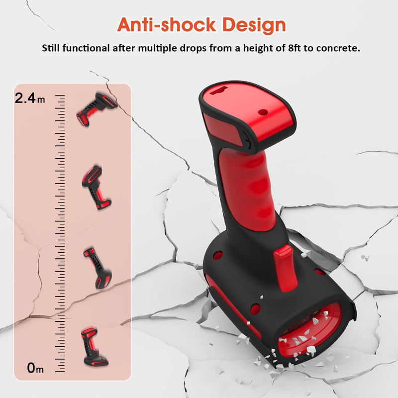 Symcode 2D Industrial Barcode Scanner with Stand 433 Wireless 1968