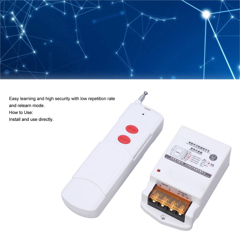 Remote Control Relay Switch Wireless RF Controller AC 380V for