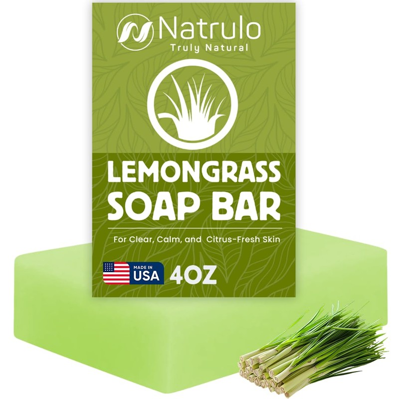 Lemongrass Soap Bar – Handcrafted USA Exfoliating Face & Body