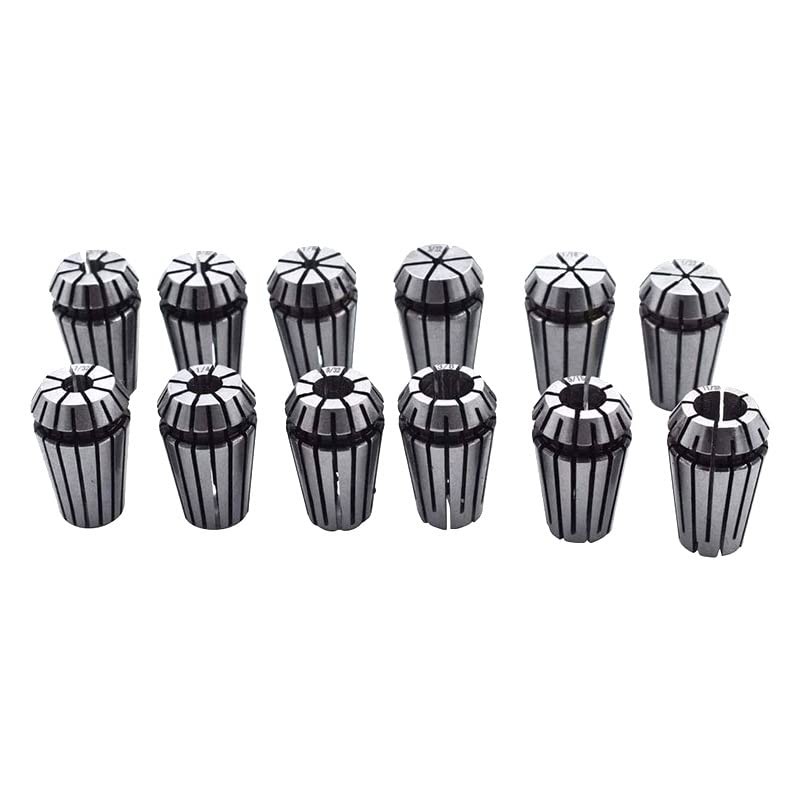 ER-16 Collet Set,12pcs ER16(1/32"-3/8") Spring Collet Set for CNC milling