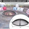 FEBTECH 36" Round Fire Pit Spark Screen Lid with Hook