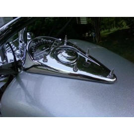 diycycleparts VTX1300 CHROME SPEEDOMETER SPIKE BOLTS speedo dashboard gas tank fuel S C R