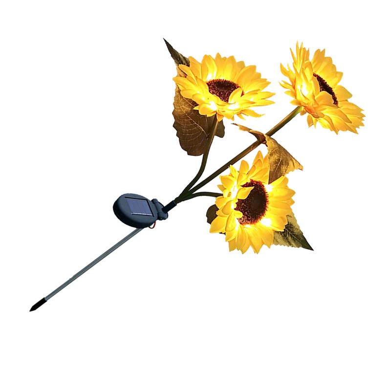 Solar Sunflower Light 24 LEDs Warm White IP55 Waterproof Outdoor