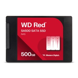 Western Digital 500GB WD Red SA500 NAS 3D NAND Internal SSD - SATA III 6 Gb/s, 2.5"/7mm, Up to 560 MB/s - WDS500G1R0A