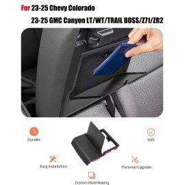 Unbranded For 2023-25 GMC Canyon/Chevy Colorado Black Armrest Storage Box Hidden Organizer