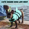 Queenmore Small Dog Shark Life Jacket, Puppy Dog Life Preserver