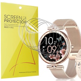 Blueshaweu for SIEMORL 1.19" AMOLED Smart Watch Screen Protector, [6 Pack] Full Coverage TPU HD Transparent Soft Film Compatible for SIEMORL FV4-A / NX17-PRO, SIEMORL Smart Watch for Women (6 PACK)