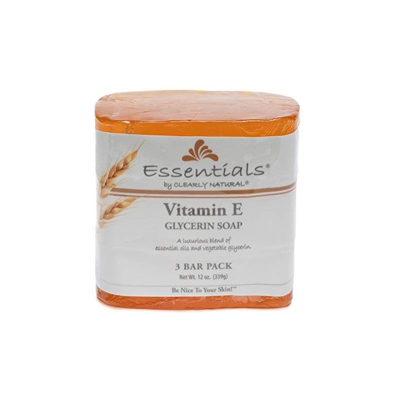 Clearly Natural Glycerine Bar Soap, Vitamin E, 3 Count