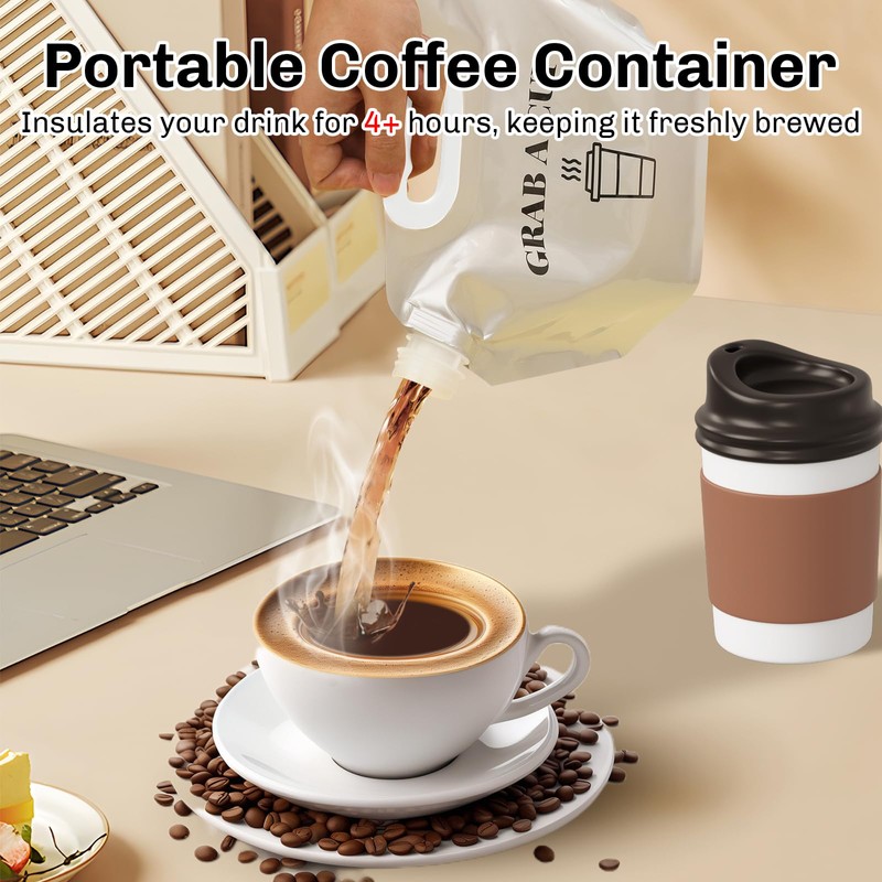 10 Pack Disposable Coffee Dispensers with Handle Coffee Box Cold