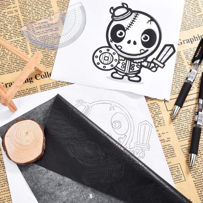 100 Pcs Carbon Transfer Paper with 5 Pcs Embossing Styluses