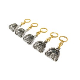 House Brand Keychains for Dentist, Hygienist, & Dental Students - Dental Perforated Impression Tray Key Chain - Set of 5 Key Chains