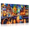 The Bridges of Amsterdam by Leonid Afremov Canvas Wall Art