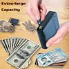 Admetus RFID Wallet for Men Leather Zip Wallet Bifold Card