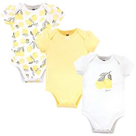 Hudson Baby Unisex Cotton Bodysuits, Lemon, 18-24 Months