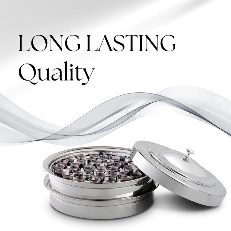 Steadfast Selections (Cup Tray) Silver Premium Communion Trays for Churches