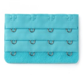 Allegra K Lady 3 Rows 4 Hooks Back Band Extension Strap Extender Blue