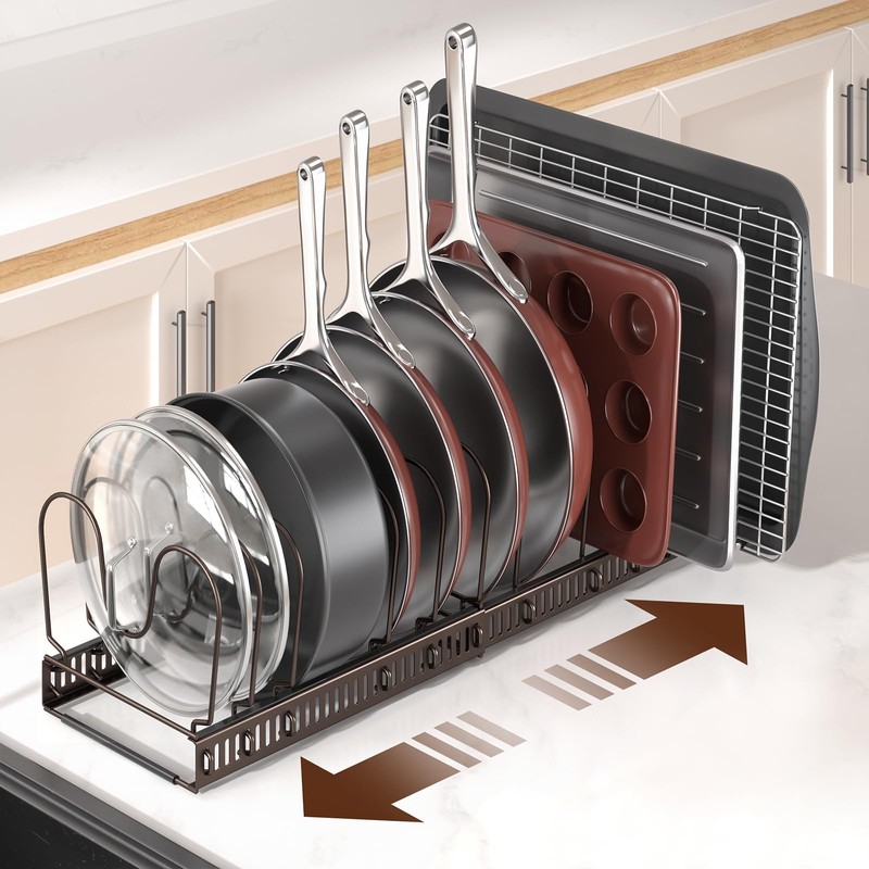 ORDORA Pots and Pans Organizer under Cabinet with Pan Holder: