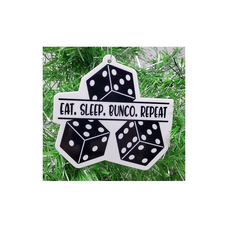 Bunco Dice Themed Christmas Ornament (B127)
