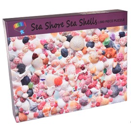 Parachute Puzzles Sea Shore Sea Shells - Seashell and Seashore Beach Jigsaw Puzzles 1000 Pieces for Adults Bright Colorful Shell Puzzle Difficult and Challenging Puzzle Fun for The Whole Family.