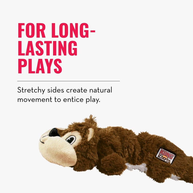 KONG - Scrunch Knots Squirrel - Internal Knotted Ropes and