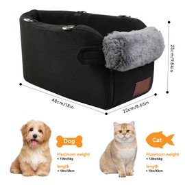 DOflight Dog Car Seat for Small Dog Center Console Seat Pet Booster Seat for Car Puppy Car Seat