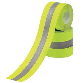Just In Trend Flame Resistant FR Sew On High Visibility Hi Vis Retro Reflective Tape (2" x 5 yds, Orange/Silver)
