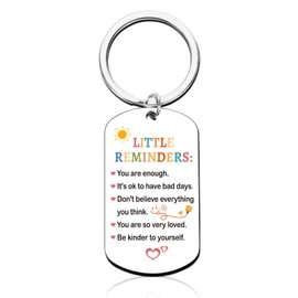 Luvsweets Little Reminders Keychain Gifts - Mental Health Gifts for Women, You are Enough Key Chain, Motivational Uplifting Quotes Inspirational Encouragement Gift for Mother Daughter Sister Friends
