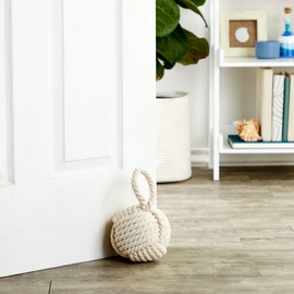 Okuna Outpost Rope Knot Door Stop - Weighted Door Stopper - Nautical Knot Doorstop - 3.5 lb, 6 x 12.5 in