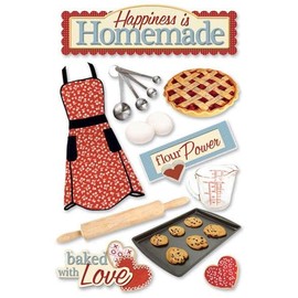 Paper House Happiness is Homemade 3D Dimensional Scrapbook Stickers