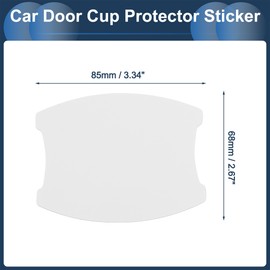 INFINAUTO Car Door Handle Scratch Protector, 68x85mm Car Door Handle Protective Film Matte White, 4 Pcs