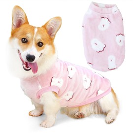 Zunea Flannel Dog Sweater Jumpers for Small Medium Dogs Pullover Corgi Winter Jacket Coats Fuzzy Fleece Puppy Clothes Cute Soft Warm Cold Weather Dachshund Vest Pet Apparel Pink XL